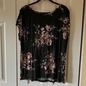 Elegant Black Floral Women's Blouse
